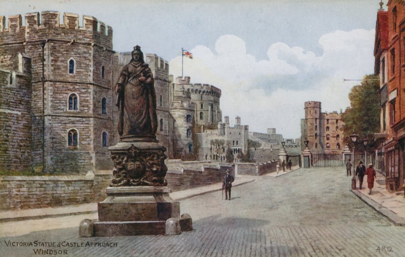 Victoriastatyn och Castle Approach, Windsor av Alfred Robert Quinton