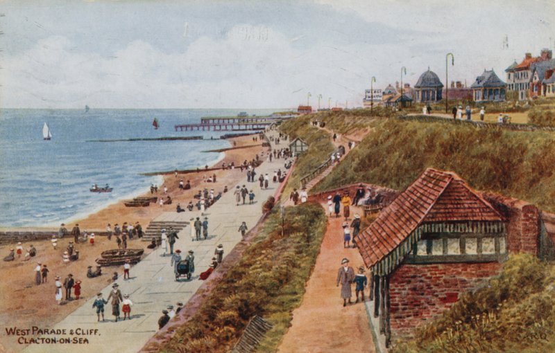 West Parade und Cliff, Clacton-on-Sea av Alfred Robert Quinton