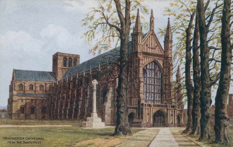 Winchester Cathedral, från nordväst av Alfred Robert Quinton