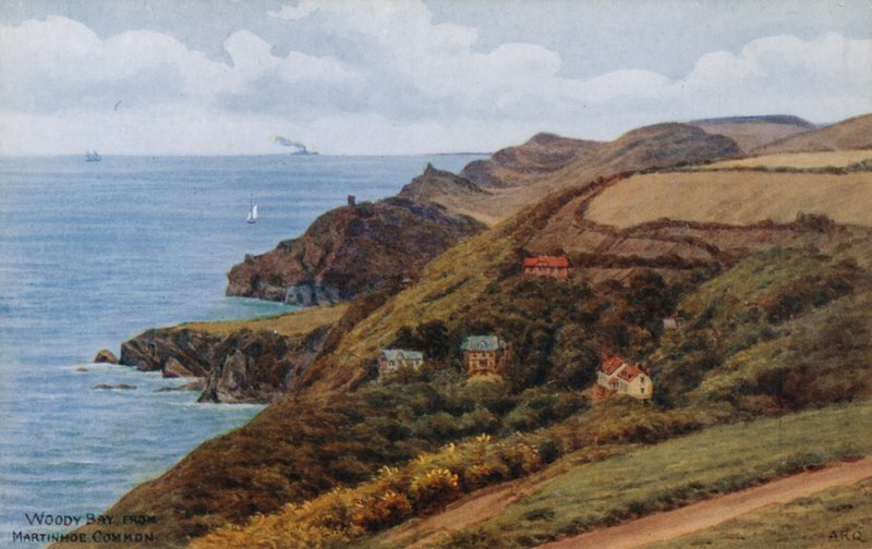 Woody Bay, från Martinhoe Common av Alfred Robert Quinton