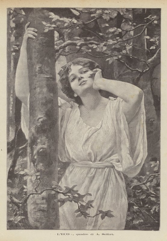 Ekot, målning av A Seifert (litho) av Alfred Seifert