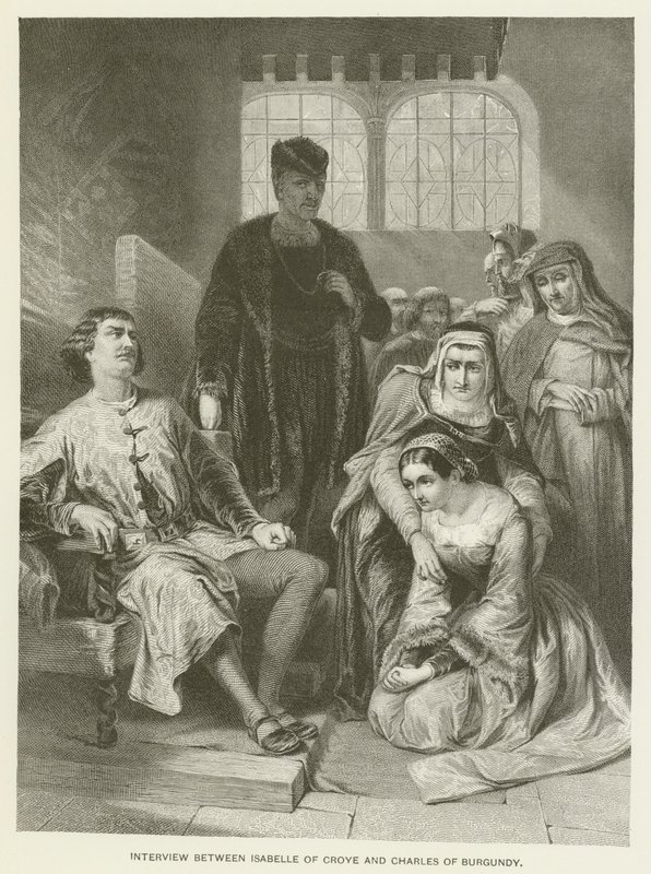 Intervju mellan Isabelle av Croye och Charles av Bourgogne av Alfred W. Elmore