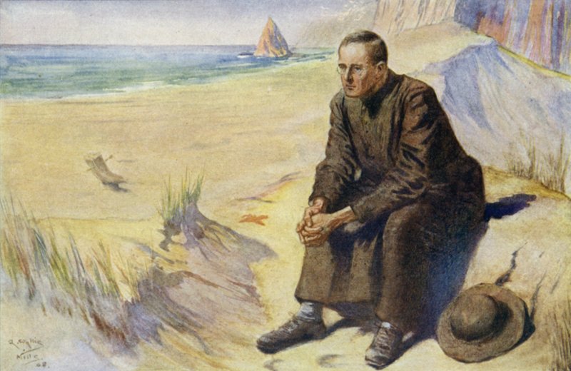 Fader Damien, belgisk katolsk missionär, på hans uppdrag till spetälskkolonin på Molokai, Hawaii, 1873-1889 av Alfred Wallis Mills