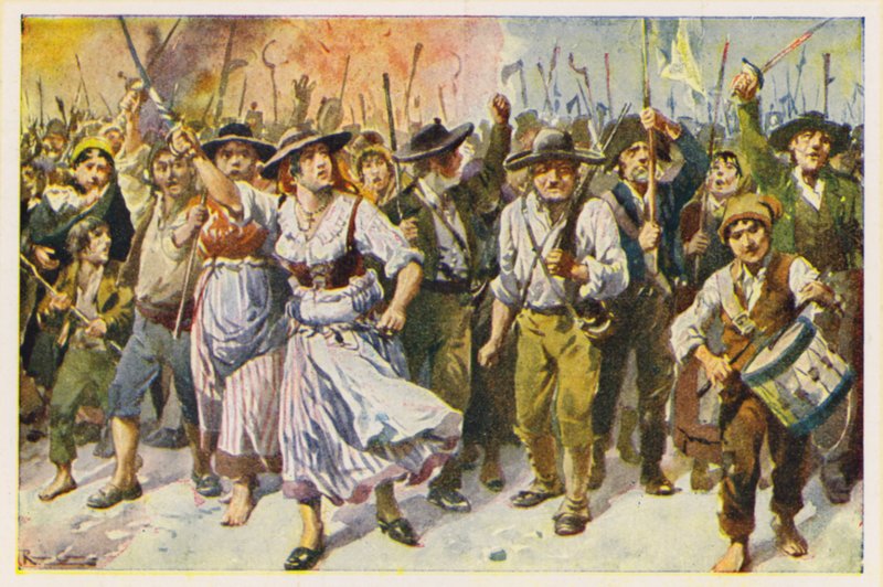 Revolutionen i Maria da Fonte, Portugal av Alfredo Roque Gameiro