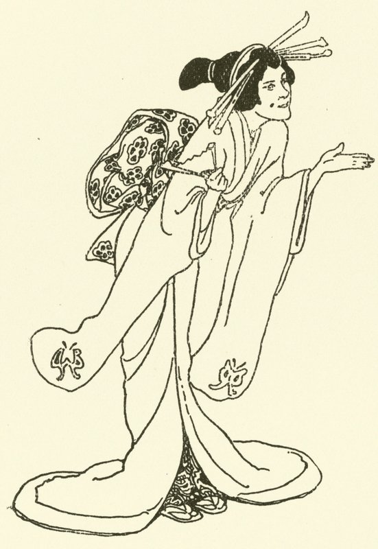 Illustration till The Story of The Mikado (gravyr) av Alice Bolingbroke (after) Woodward