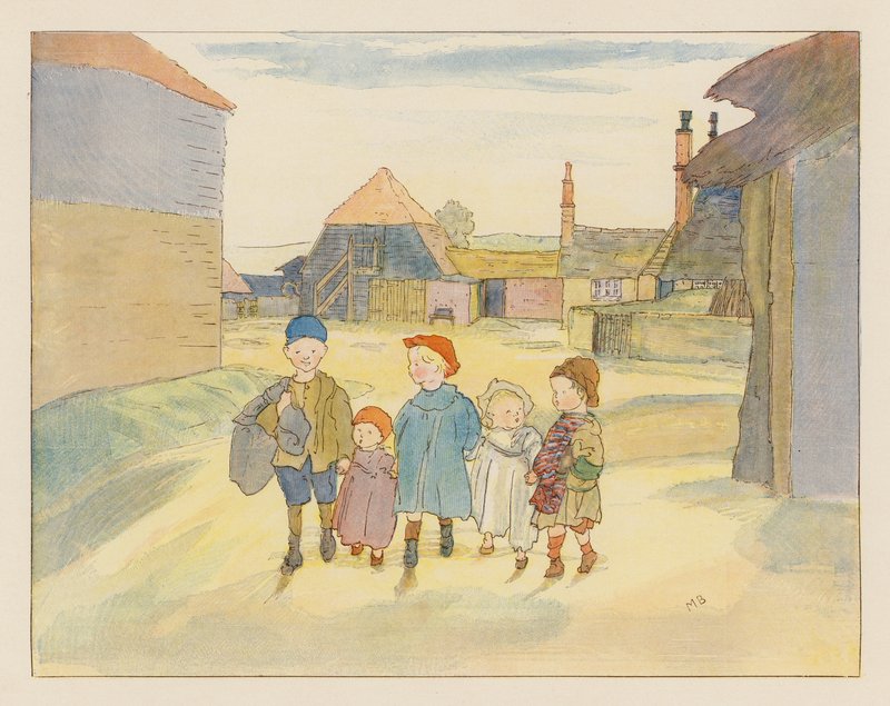 The Day of the Treat (färglitografi) av Alice Maud Beddington