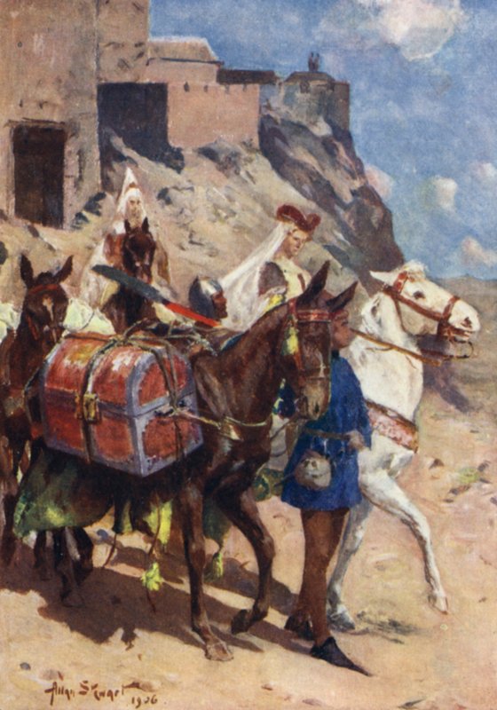 En mammas strategi (färg litho) av Allan Stewart