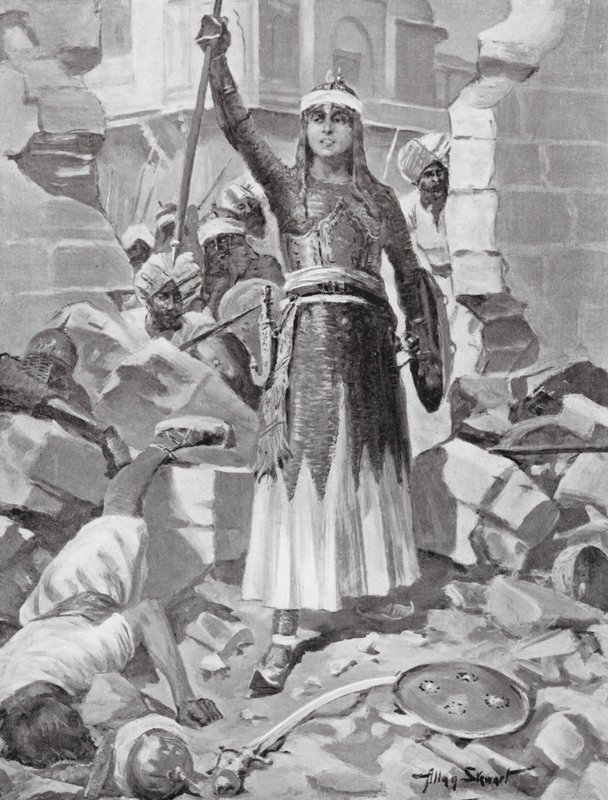 Prinsessan Chand Bibi försvarar Ahmadnagar av Allan Stewart