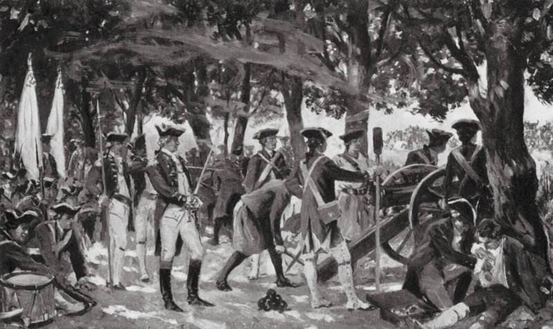 Slaget vid Plassey, 23 juni 1757 (litografi) av Allan Stewart
