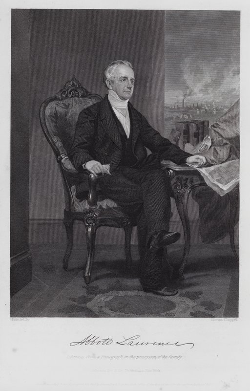 Abbott Lawrence (gravyr) av Alonzo (after) Chappel