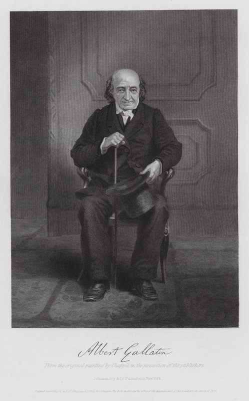 Albert Gallatin (gravyr) av Alonzo (after) Chappel