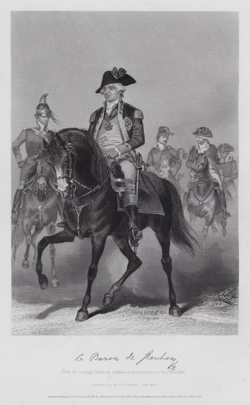 Frederick William Von Steuben (gravyr) av Alonzo (after) Chappel