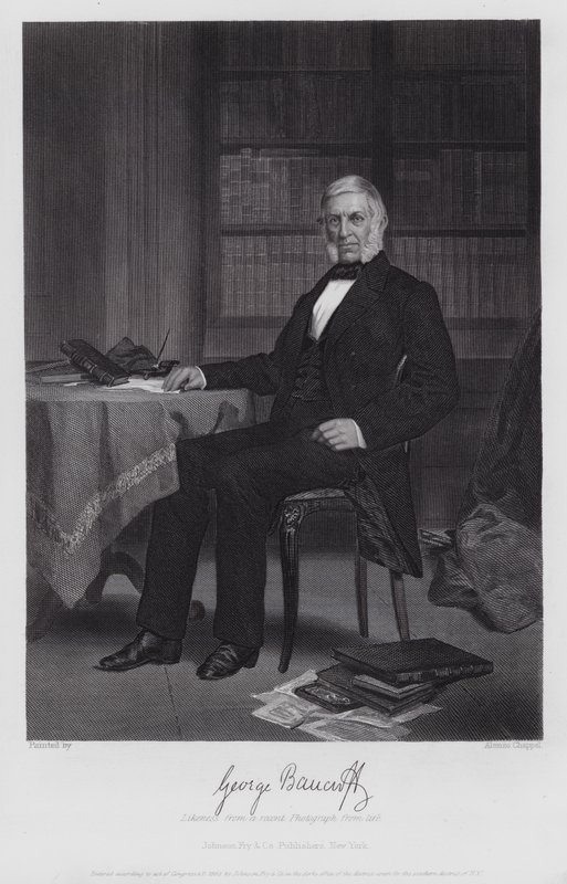 George Bancroft (gravyr) av Alonzo (after) Chappel
