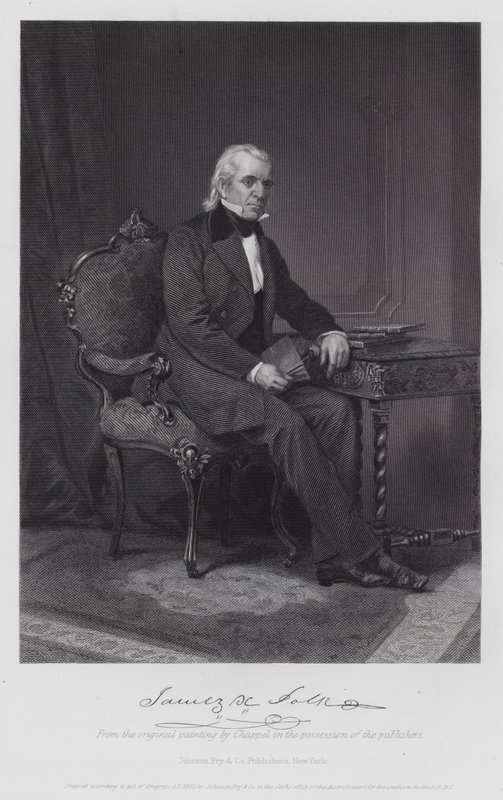 James Knox Polk (gravyr) av Alonzo (after) Chappel