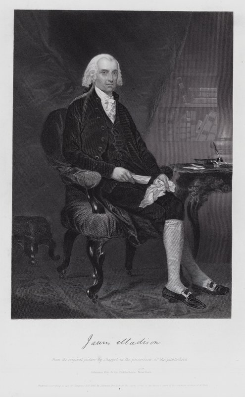 James Madison (gravyr) av Alonzo (after) Chappel