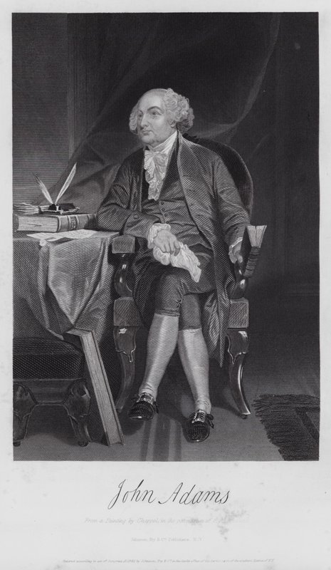 John Adams (gravyr) av Alonzo (after) Chappel