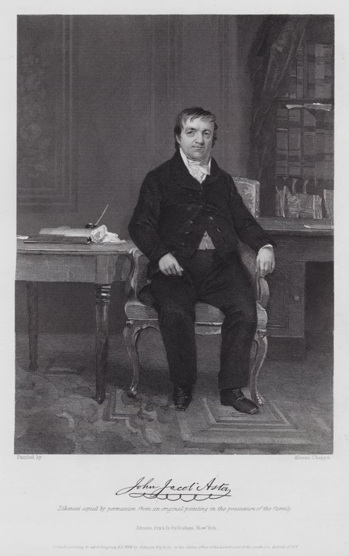 John Jacob Astor (gravyr) av Alonzo (after) Chappel