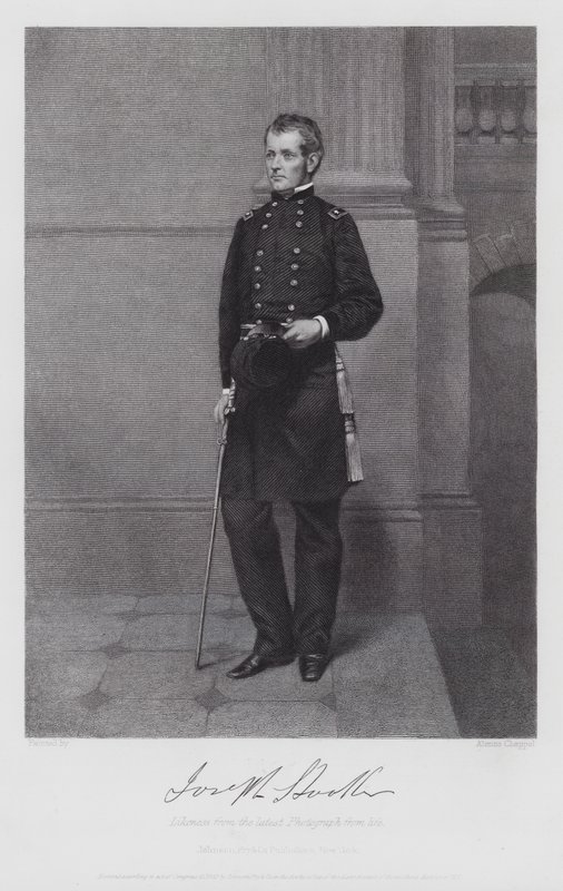 Joseph Hooker (gravyr) av Alonzo (after) Chappel