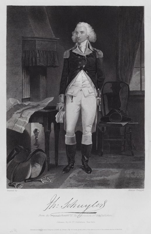 Philip Schuyler (gravyr) av Alonzo (after) Chappel
