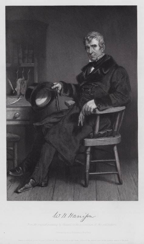 William Henry Harrison (gravyr) av Alonzo (after) Chappel