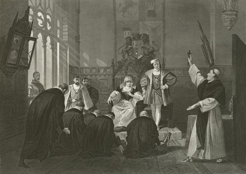 Deputation av judar före Ferdinand och Isabella av Spanien, 1400-talet av Alonzo Chappel