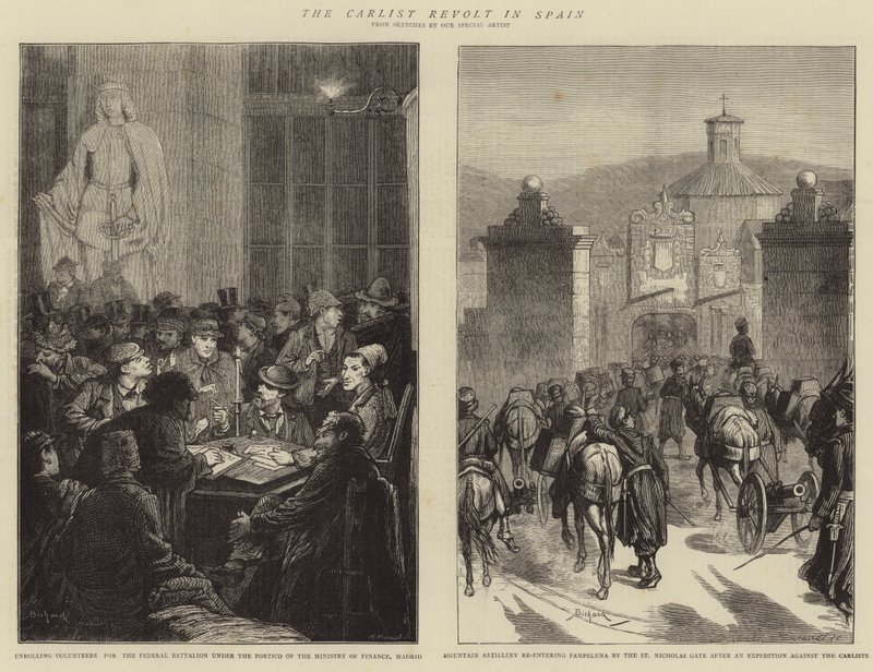 Carlistupproret i Spanien av Alphonse Adolphe Bichard