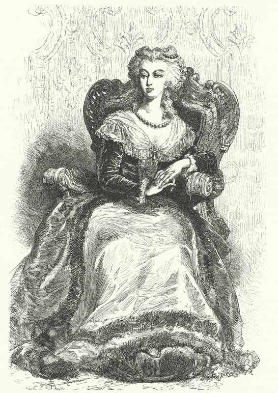 Marie Antoinette, drottning gemål av Ludvig XVI av Frankrike av Alphonse Marie de after Neuville