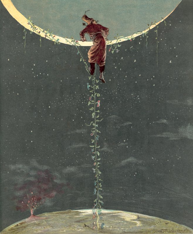 Baron Munchausens äventyr (chromolitho) av Alphonse Adolphe Bichard
