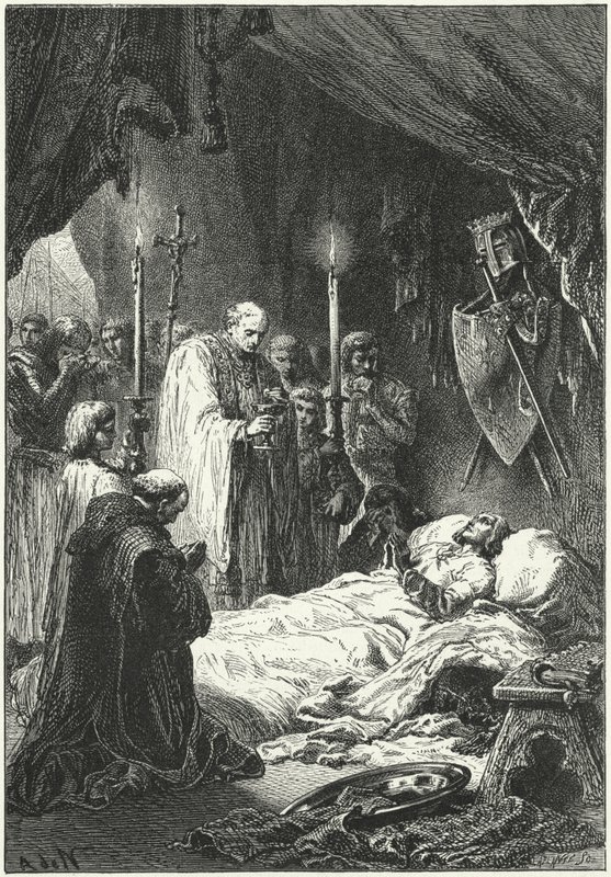 Kung Ludvig IX av Frankrikes död av Alphonse Marie de (after) Neuville