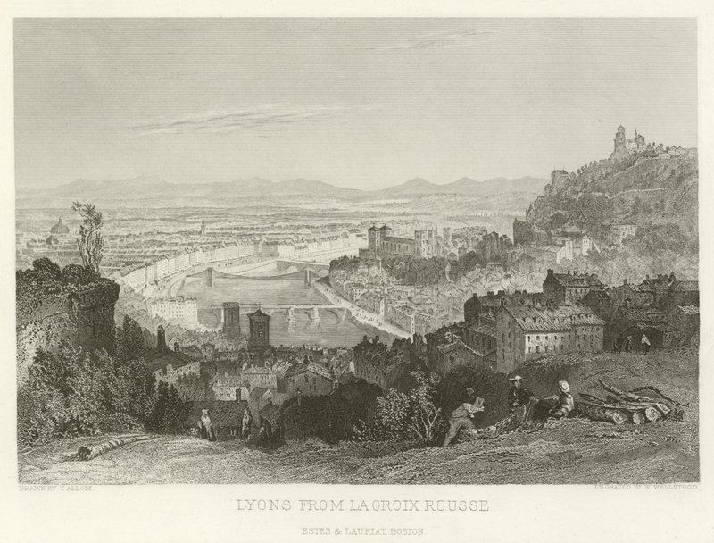 Lyon från La Croix Rousse av Alphonse Marie de Neuville