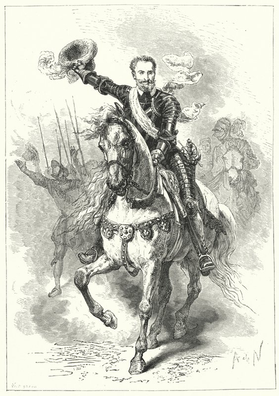 Henrik IV av Frankrike i slaget vid Ivry, 1590 av Alphonse Marie de after Neuville