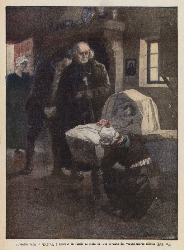 Illustration till Les Miserables av Victor Hugo (färglitografi) av Ambrogio Lombardi