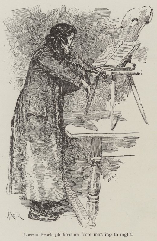 En fiol med en melodi, av R E Francillon av Amedee Forestier
