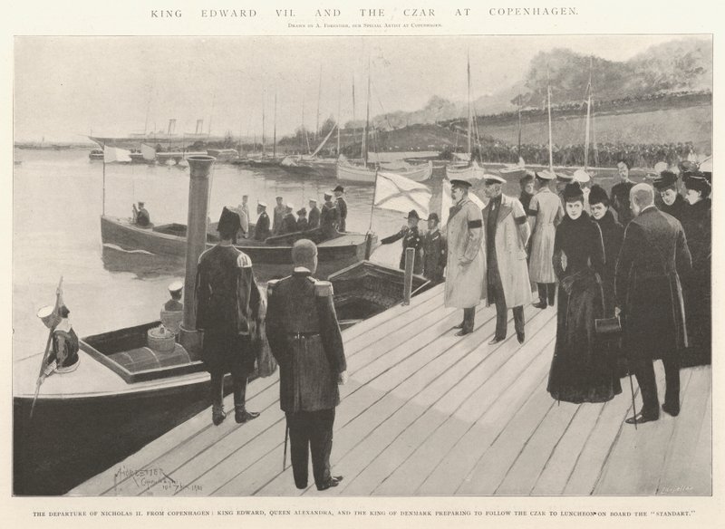 Kung Edward VII och tsaren i Köpenhamn av Amedee Forestier