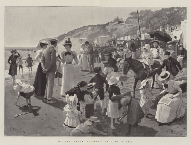 On the Beach, Sandown, Isle of Wight av Amedee Forestier