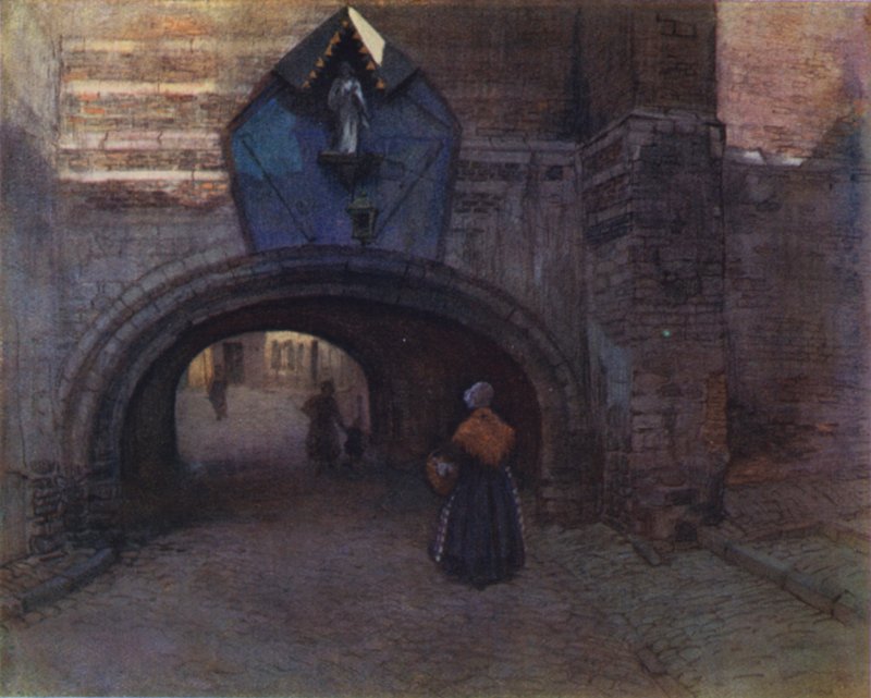 Valvgång under Vieille Boucherie, Antwerpen av after Amedee Forestier