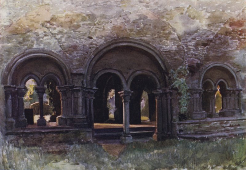 Ruinerna av klostret i Abbey of St Bavon, Gent av after Amedee Forestier