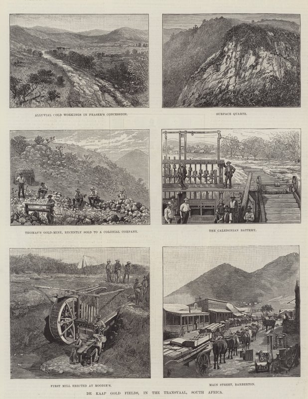 Cape Gold Fields, i Transvaal, Sydafrika av Amedee Forestier