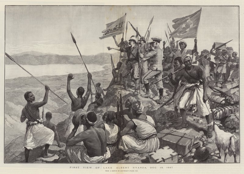 Första utsikten över sjön Albert Nyanza, 13 december 1887 av Amedee Forestier