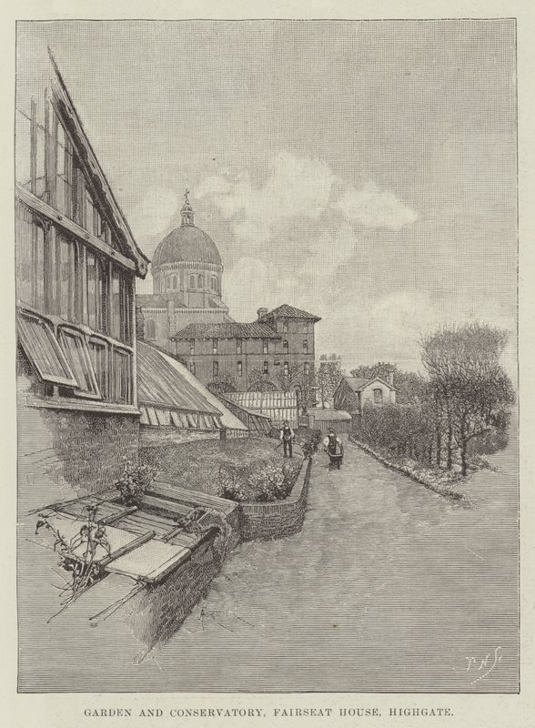 Trädgård och vinterträdgård, Fairseat House, Highgate av Amedee Forestier