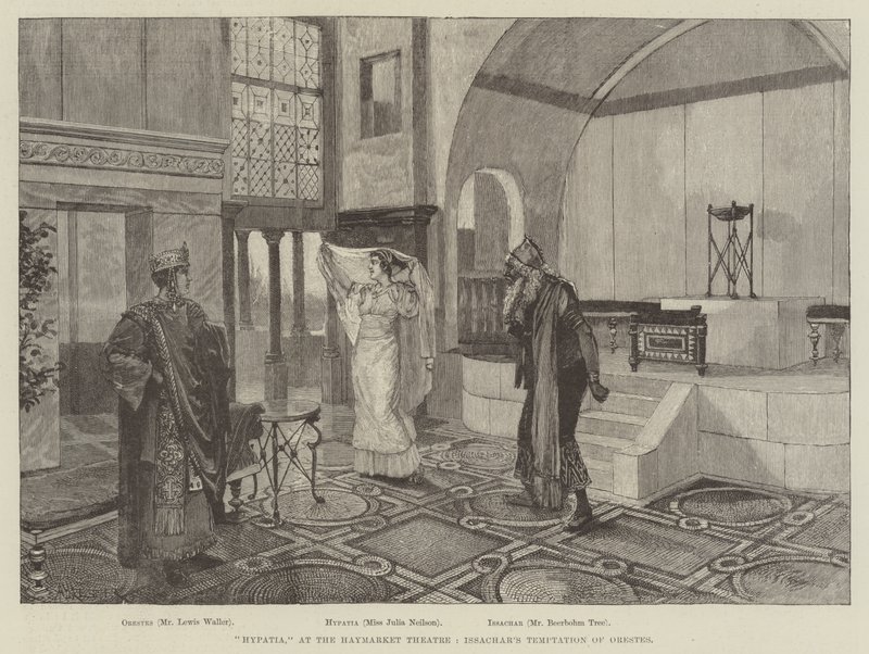 Hypatia, på Haymarket Theatre, Issachars Orestes