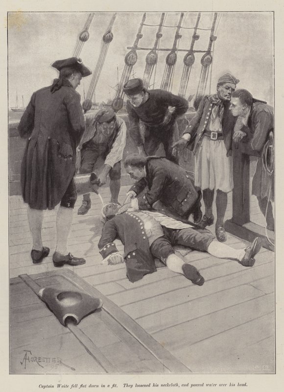 Illustration till The Luck of the Susan Bell, av Sir Walter Besant av Amedee Forestier