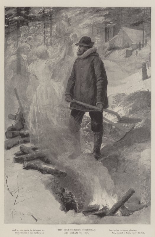 Guldsökarens jul, hans dröm om henne av Amedee Forestier