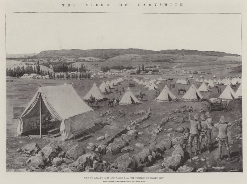 Belägringen av Ladysmith litho av Amedee Forestier