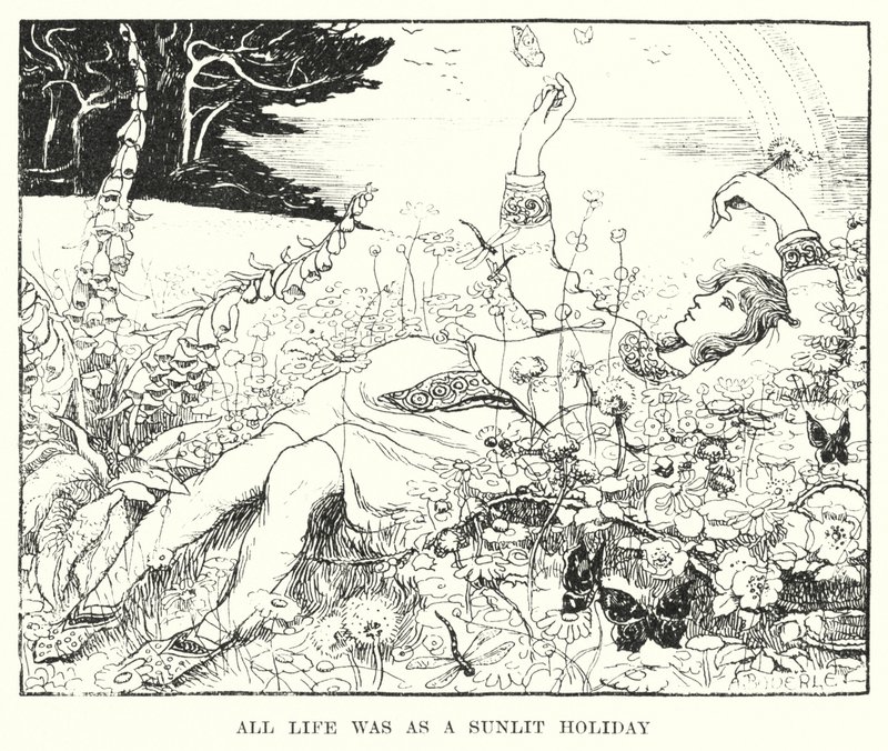 Allt liv var som en solbelyst semester (gravyr) av Amelia M. (attr.to) Bowerley or Bauerle