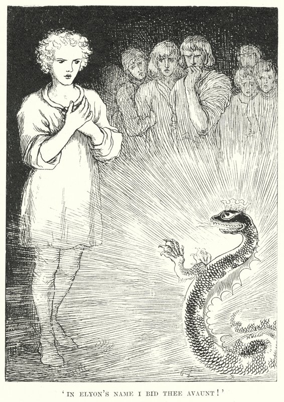 "I Elyons namn bjuder jag dig på avaunt! (gravyr) av Amelia M. (attr.to) Bowerley or Bauerle