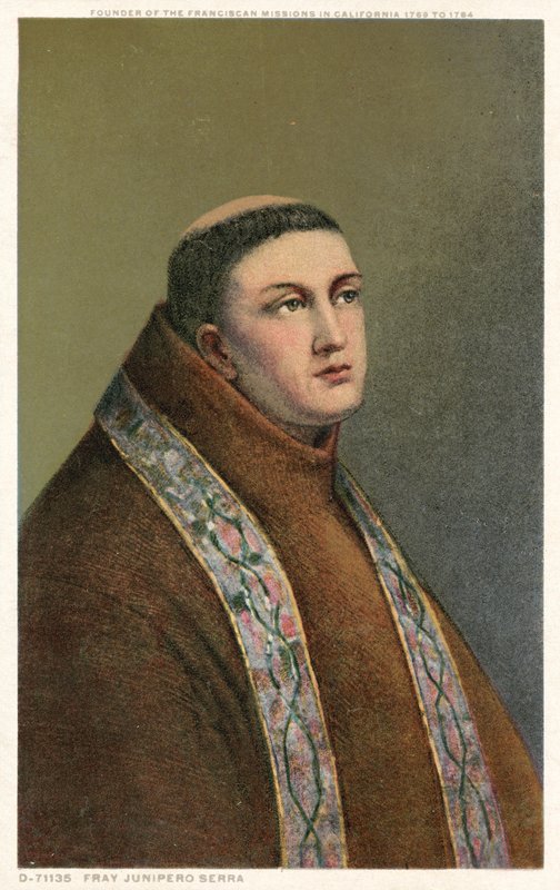 Fray Junipero Serra, grundare av Franciscan Missions i Kalifornien 1769 till 1784 av American School