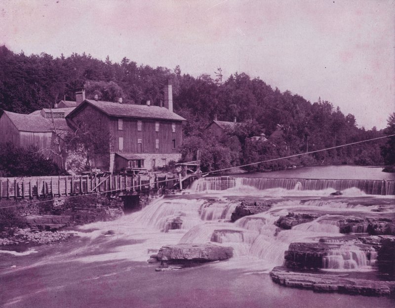 Ausable River, nära toppen av Chasm (s/v foto) av American Photographer (after)