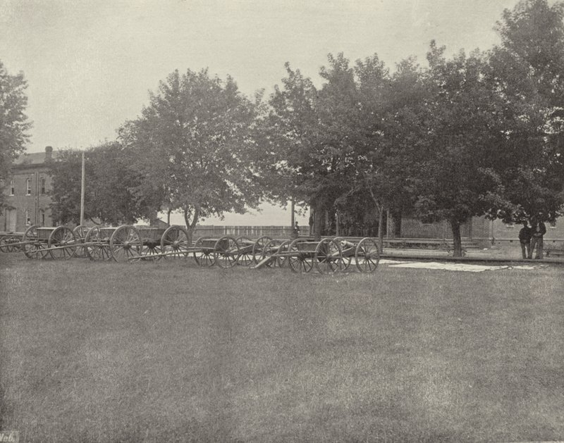 Batteri i Fort Omaha, Nebraska (s/v foto) av American Photographer (after)