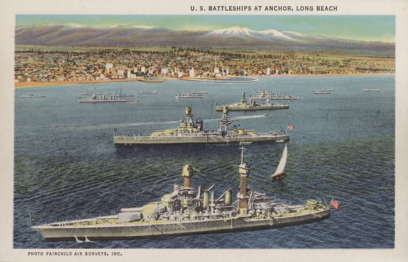 Kalifornien: Amerikanska slagskepp för ankar, Long Beach (foto) av American Photographer (after)